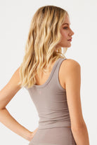 Jerf-Aura Kısa Boy Soft Atlet Açık Kahve-Spor Üstü-3-Milagron.com