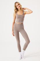 Jerf-Aura Kısa Boy Soft Atlet Açık Kahve-Spor Üstü-4-Milagron.com