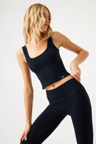 Jerf-Aura Kısa Boy Soft Atlet Siyah-Spor Üstü-1-Milagron.com