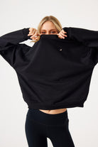 Jerf-Aura Sweatshirt Siyah-Sweatshirts & Hoodies-3-Milagron.com