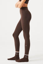 Jerf-Aura Yüksek Bel 7/8 Modal Tayt Koyu Kahve-Tayt-2-Milagron.com