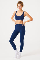 Jerf-Aura Yüksek Bel 7/8 Modal Tayt Lacivert-Tayt-1-Milagron.com