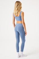 Jerf-Aura Yüksek Bel 7/8 Modal Tayt Mavi-Tayt-3-Milagron.com