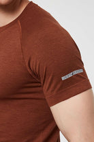 Jerf-Binic Melanj Efektli Regular Fit T Shirt Kahverengi-Tshirt-2-Milagron.com