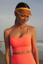 Jerf-Gela Ayar Askılı Sport Bra Neon Mercan-Spor Sütyeni-1-Milagron.com