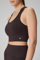 Jerf-Gela Çift Katlı Kompress Sport Bra Acı Kahve-Spor Sütyeni-1-Milagron.com