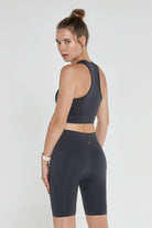 Jerf-Gela Çift Katlı Kompress Sport Bra Antrasit-Spor Sütyeni-4-Milagron.com