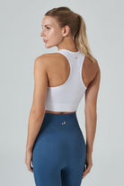 Jerf-Gela Çift Katlı Kompress Sport Bra Beyaz-Spor Sütyeni-3-Milagron.com