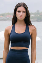 Jerf-Gela Çift Katlı Kompress Sport Bra Lacivert-Spor Sütyeni-1-Milagron.com