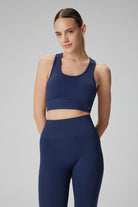 Jerf-Gela Çift Katlı Kompress Sport Bra Lacivert-Spor Sütyeni-3-Milagron.com