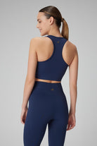 Jerf-Gela Çift Katlı Kompress Sport Bra Lacivert-Spor Sütyeni-4-Milagron.com