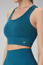 Jerf-Gela Çift Katlı Kompress Sport Bra Petrol-Spor Sütyeni-2-Milagron.com