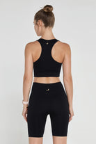 Jerf-Gela Çift Katlı Kompress Sport Bra Siyah-Spor Sütyeni-4-Milagron.com