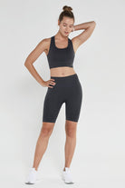 Jerf-Gela Şekillendirici Sport Biker Tayt Antrasit-Tayt-2-Milagron.com