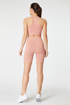 Jerf-Gela Şekillendirici Sport Biker Tayt Pastel Pembe-Tayt-3-Milagron.com