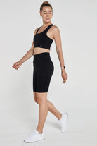 Jerf-Gela Şekillendirici Sport Biker Tayt Siyah-Tayt-3-Milagron.com