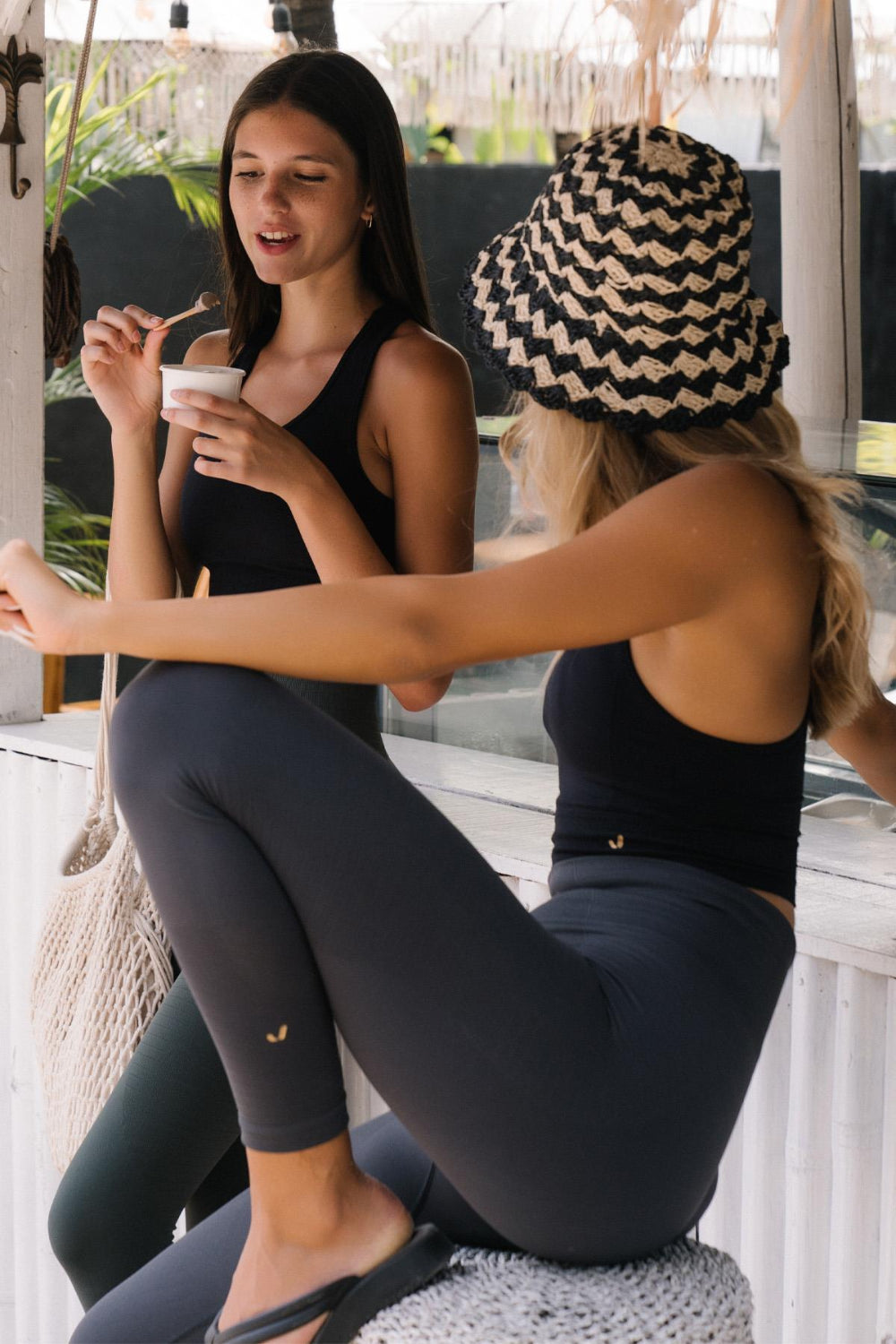 Jerf-Gela Yüksek Bel, Esnek Ve Toparlayıcı Spor Tayt Antrasit-Tayt-1-Milagron.com