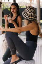 Jerf-Gela Yüksek Bel, Esnek Ve Toparlayıcı Spor Tayt Antrasit-Tayt-1-Milagron.com