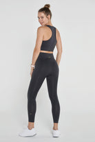 Jerf-Gela Yüksek Bel, Esnek Ve Toparlayıcı Spor Tayt Antrasit-Tayt-3-Milagron.com