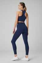 Jerf-Gela Yüksek Bel, Esnek Ve Toparlayıcı Spor Tayt Lacivert-Tayt-4-Milagron.com