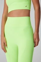 Jerf-Gela Yüksek Bel, Esnek Ve Toparlayıcı Spor Tayt Neon Yeşil-Tayt-2-Milagron.com