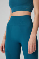 Jerf-Gela Yüksek Bel, Esnek Ve Toparlayıcı Spor Tayt Petrol-Tayt-2-Milagron.com