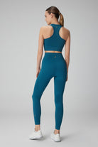 Jerf-Gela Yüksek Bel, Esnek Ve Toparlayıcı Spor Tayt Petrol-Tayt-4-Milagron.com