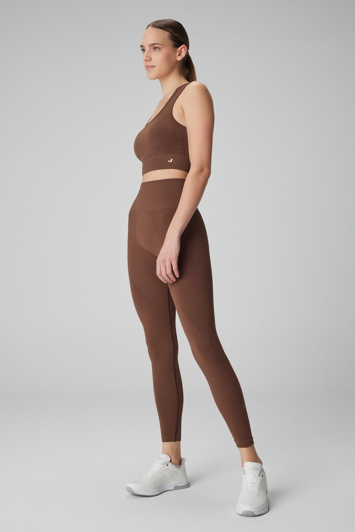 Jerf-Gela Yüksek Bel, Esnek Ve Toparlayıcı Spor Tayt Toprak-Tayt-3-Milagron.com