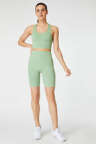 Jerf-Gela şekillendirici Sport Biker Tayt Pastel Yeşil-Tayt-1-Milagron.com