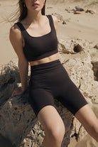 Jerf-Holly Petek Desenli Kaplı Bra Acı Kahve-Spor Sütyeni-3-Milagron.com