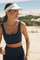 Jerf-Holly Petek Desenli Kaplı Bra Lacivert-Spor Sütyeni-1-Milagron.com