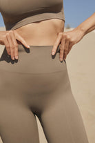 Jerf-Holly Petek Desenli Yüksek Bel Biker Tayt Yeşil-Tayt-3-Milagron.com