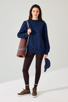 Jerf-Holly Petek Desenli Yüksek Bel Tayt Acı Kahve-Tayt-1-Milagron.com