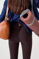 Jerf-Holly Petek Desenli Yüksek Bel Tayt Acı Kahve-Tayt-2-Milagron.com