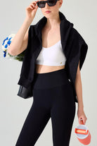 Jerf-Holly Petek Desenli Yüksek Bel Tayt Siyah-Tayt-3-Milagron.com