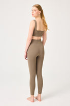 Jerf-Holly Petek Desenli Yüksek Bel Tayt Yeşil-Tayt-4-Milagron.com