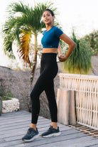 Jerf-Lily Desen Detaylı Şekillendirici Tayt Siyah-Tayt-1-Milagron.com