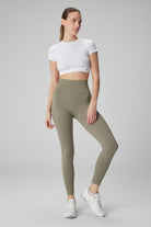 Jerf-Lily Desen Detaylı Şekillendirici Tayt Yeşil-Tayt-3-Milagron.com