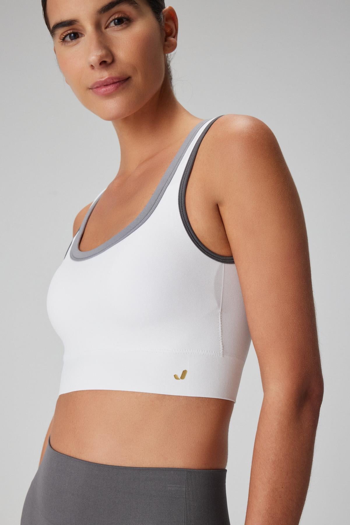Jerf-Lucia Bra Beyaz Gri-Spor Sütyeni-2-Milagron.com