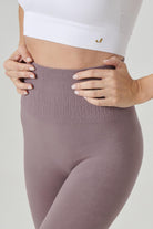 Jerf-Luz Kemeri Rip Detaylı Yüksek Bel, Sıkılaştırıcı Tayt Açık Kahve-Tayt-2-Milagron.com