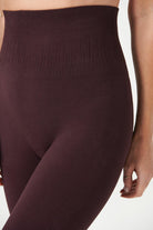 Jerf-Luz Kemeri Rip Detaylı Yüksek Bel, Sıkılaştırıcı Tayt Koyu Bordo-Tayt-2-Milagron.com