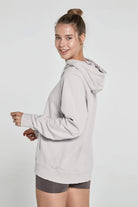 Jerf-Lydney Kadın Kapüşonlu Sweatshirt Bej-Sweatshirts & Hoodies-4-Milagron.com