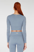 Jerf-Naples Uzun Kol Crop Top Econyl Stone-Crop Top-4-Milagron.com