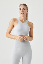 Jerf-Palmi Kendinden Desenli Yuvarlak Yaka Kaplı Bra Gri-Spor Sütyeni-3-Milagron.com