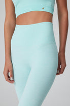 Jerf-Palmi Melanj Desenli Yüksek Bel Tayt Turkuaz-Tayt-2-Milagron.com