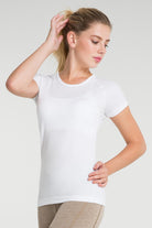 Jerf-Pasto Bisiklet Yaka Ultra Hafif T Shirt Beyaz-T-shirt-1-Milagron.com