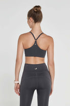 Jerf-Pine Ayarlanabilir İnce Askılı Bra Antrasit-Spor Sütyeni-4-Milagron.com