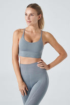 Jerf-Pine Ayarlanabilir İnce Askılı Bra Gri-Spor Sütyeni-1-Milagron.com