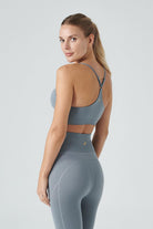 Jerf-Pine Ayarlanabilir İnce Askılı Bra Gri-Spor Sütyeni-3-Milagron.com