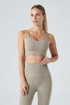 Jerf-Pine Ayarlanabilir İnce Askılı Bra Haki-Spor Sütyeni-1-Milagron.com